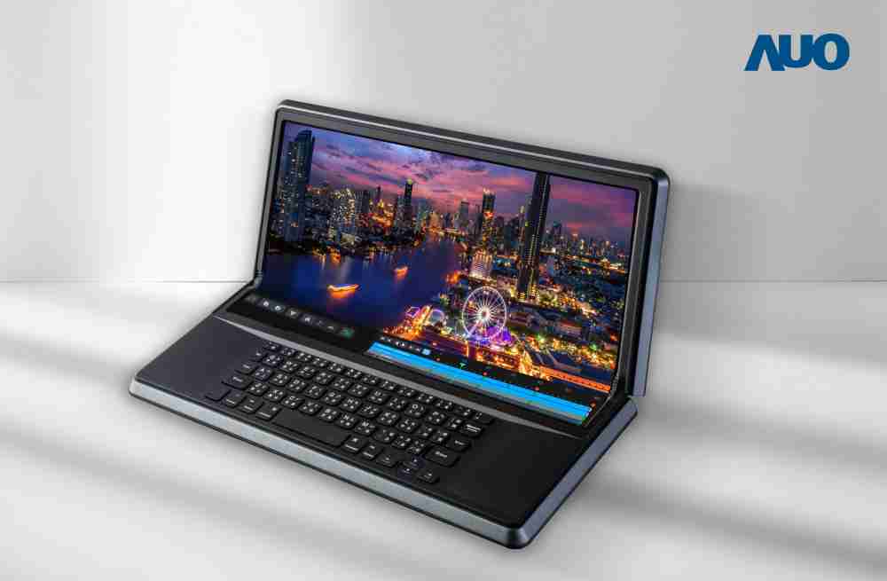 云顶国际8588yd14.6吋Micro LED折迭显示屏幕，，，搭配半径4mm的弯折绞炼，，，，以及高画素、、高亮度、、、、高对比度的显示技术特点，，，即便在大视角下仍保有绝佳色相与亮度